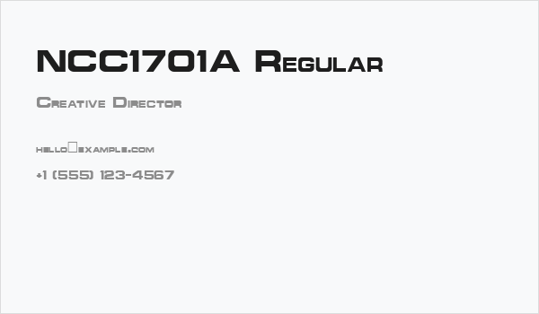 NCC1701A Regular Business Card