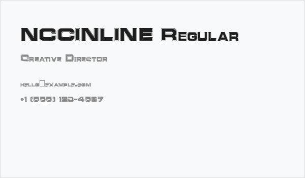 NCCINLINE Regular Business Card