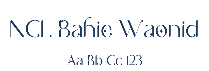 NCL Bahie Waonid Font Preview