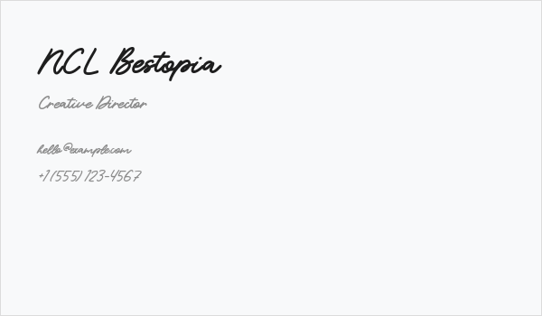 NCL Bestopia Business Card