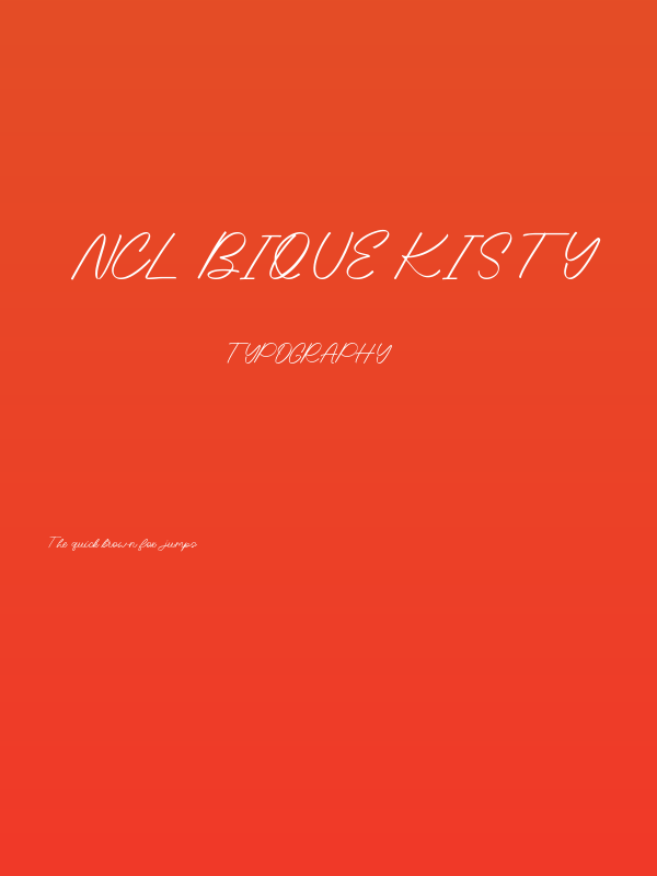 NCL Bique Kisty Poster