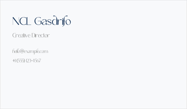 NCL Gasdrifo Business Card