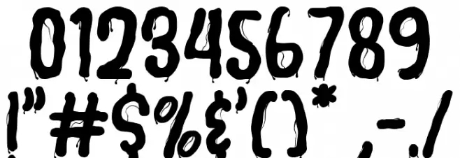 NCL Halloween Danger Шрифта ДРУГИЕ символов