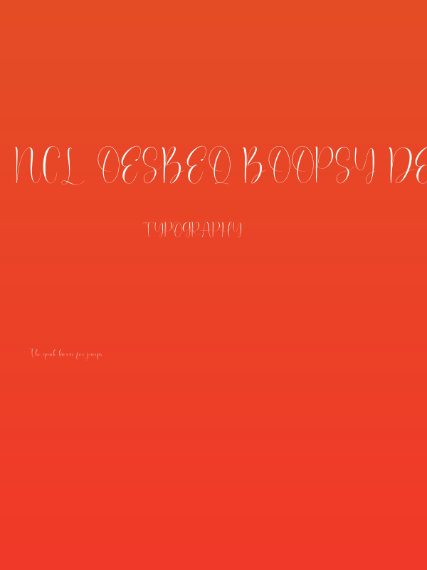 NCL Oesbeq Boopsy Demo Poster