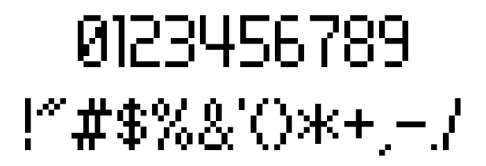 NDS BIOS Font OTHER CHARS