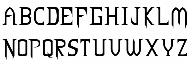 NECK ROMANCER Font Litere mari