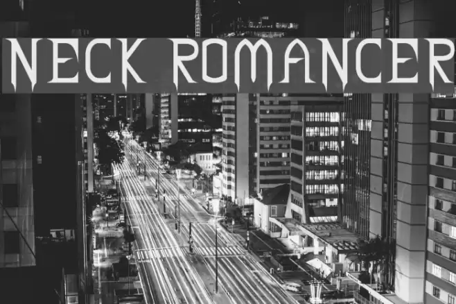 NECK ROMANCER Font examples