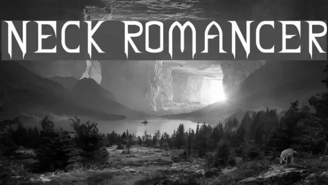 NECK ROMANCER Font examples