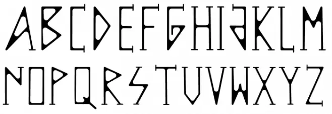 NEMETRIC REGULER Шрифта ВЕРХНИЙ