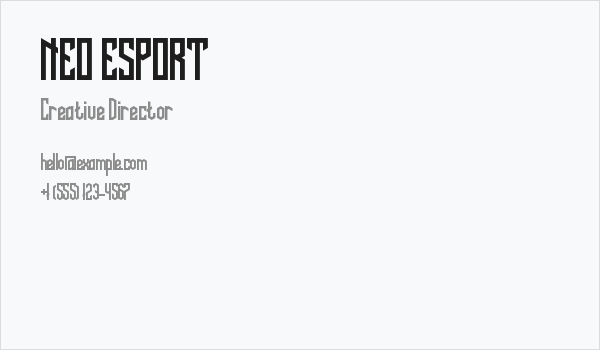 NEO ESPORT Business Card