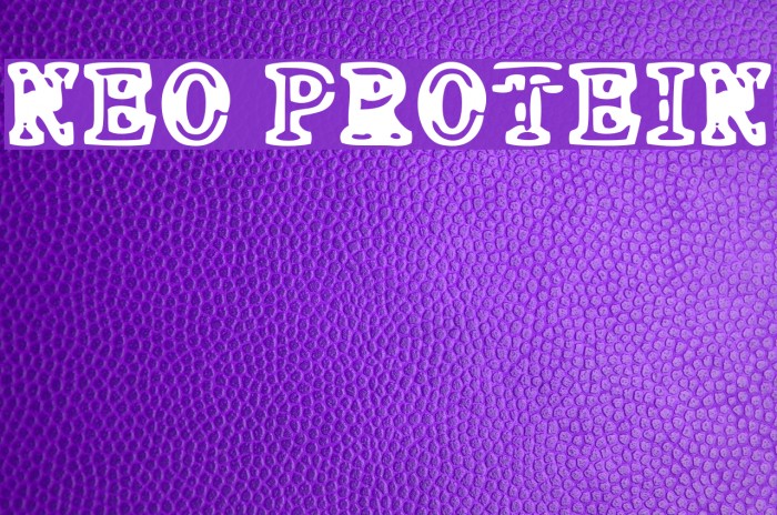 NEO PROTEIN Font examples