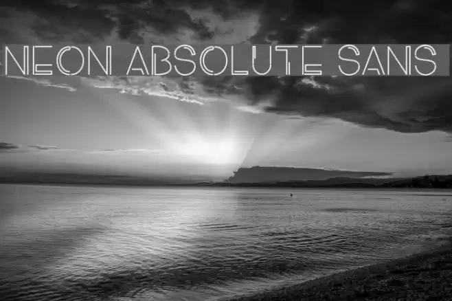 NEON ABSOLUTE SANS 1 Font examples
