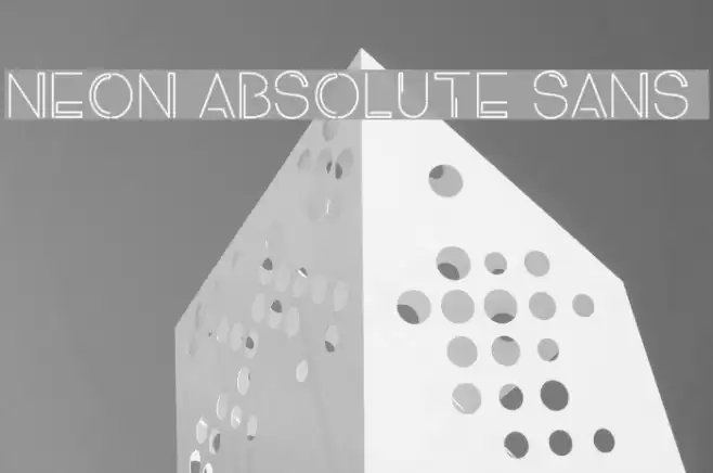 NEON ABSOLUTE SANS 1 Font examples