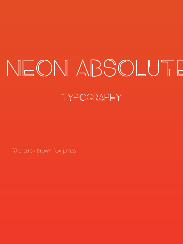 NEON ABSOLUTE SANS 1 Poster
