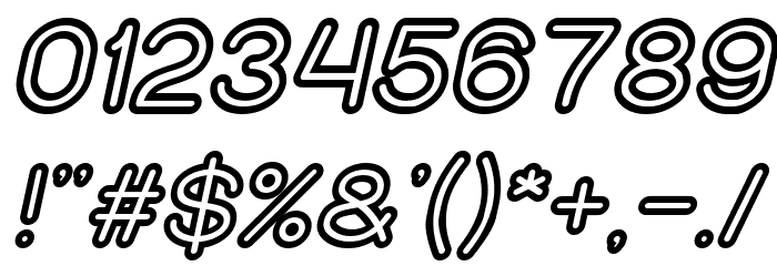 NEON GLOW Bold Italic Font OTHER CHARS