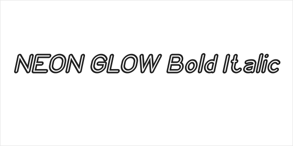 NEON GLOW Bold Italic Logo