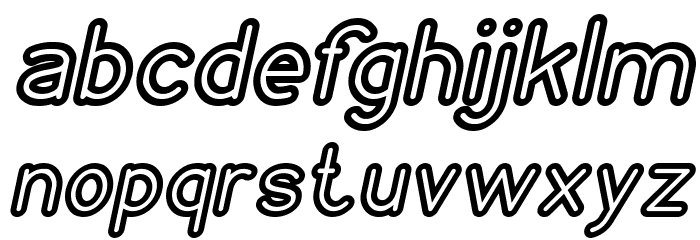 NEON GLOW Bold Italic Font LOWERCASE