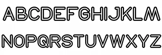 NEON GLOW Bold Schriftart Groß