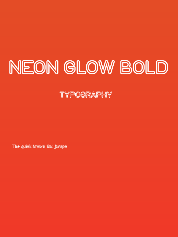 NEON GLOW Bold Poster