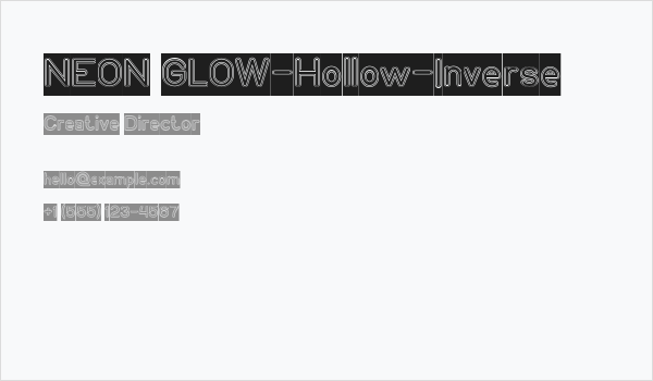 NEON GLOW-Hollow-Inverse Business Card