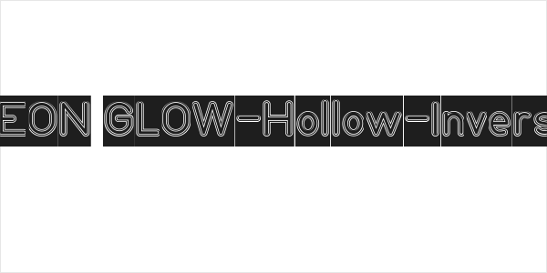 NEON GLOW-Hollow-Inverse Logo