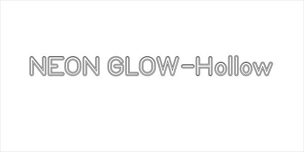NEON GLOW-Hollow Logo