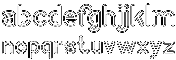 NEON GLOW-Hollow Font LOWERCASE