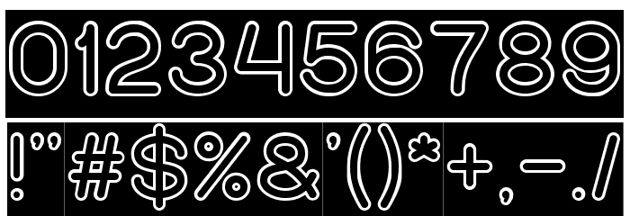 NEON GLOW-Inverse Font OTHER CHARS