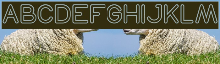 NEON GLOW-Inverse Font examples