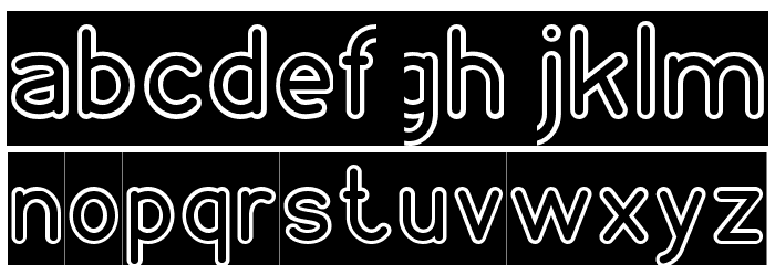 NEON GLOW-Inverse Font LOWERCASE