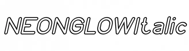 NEON GLOW Italic  Frei Schriftart Herunterladen
