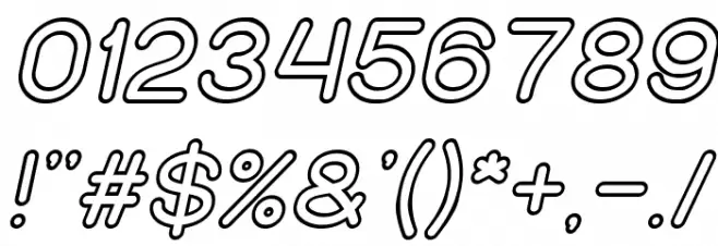 NEON GLOW Italic Font OTHER CHARS