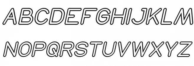 NEON GLOW Italic Polices MAJUSCULES