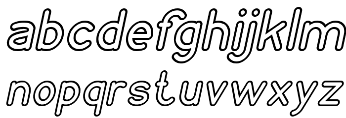 NEON GLOW Italic Font LOWERCASE