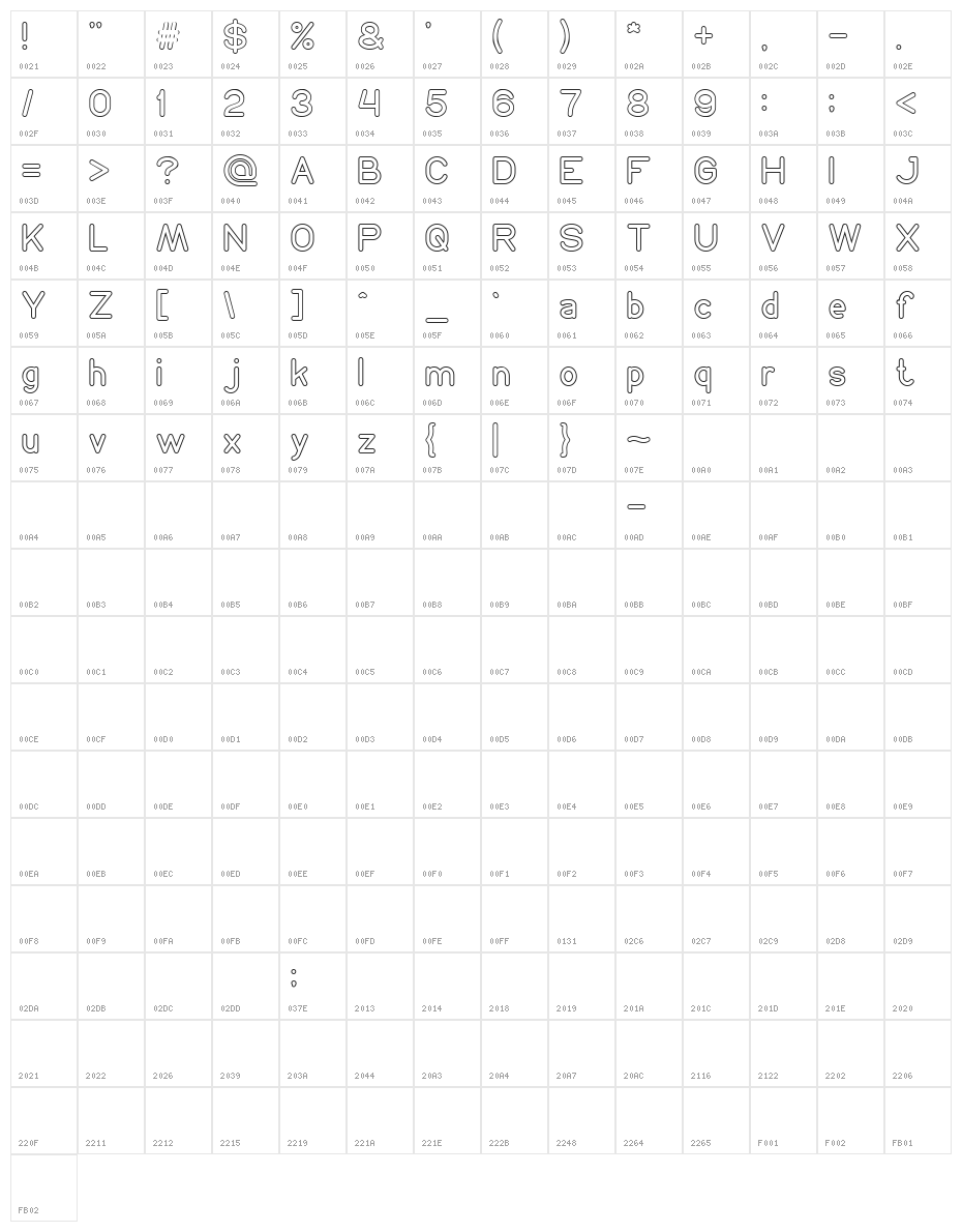 NEON GLOW-Light Character Map