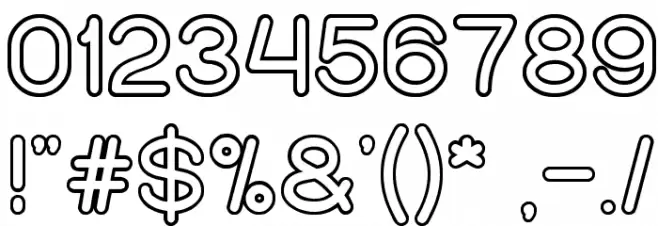 NEON GLOW Font OTHER CHARS