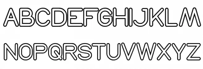 NEON GLOW フォント 大文字