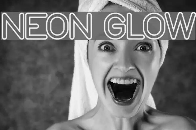 NEON GLOW Font examples