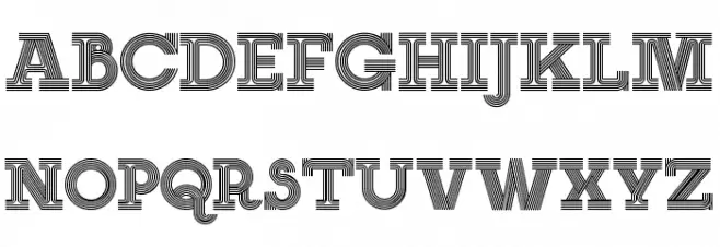 NEON SERIF Polices MAJUSCULES