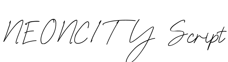 NEONCITY Script  font caratteri gratis