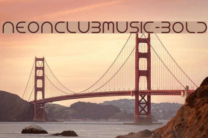 NEONCLUBMUSIC-Bold Font examples