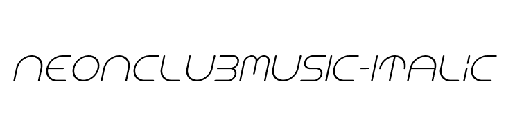 NEONCLUBMUSIC-Italic Font