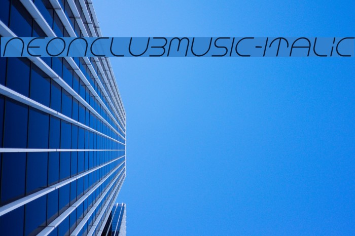 NEONCLUBMUSIC-Italic Font examples