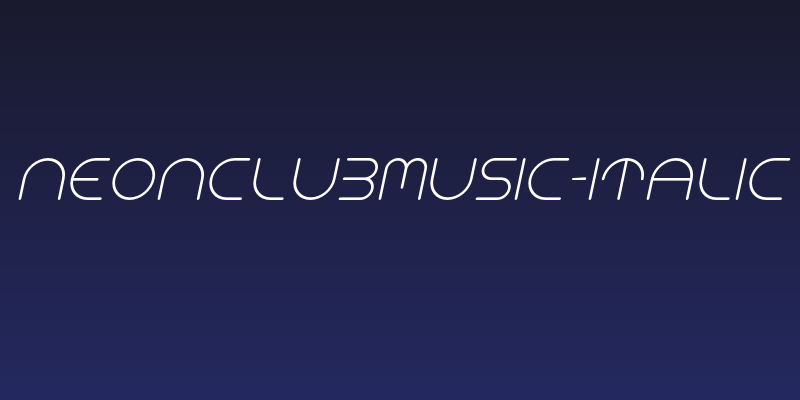NEONCLUBMUSIC-Italic Social Header