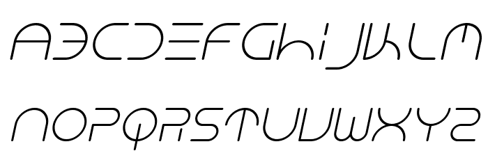 NEONCLUBMUSIC-Italic Font LOWERCASE