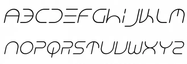 NEONCLUBMUSIC-Italic फ़ॉन्ट लोअरकेस