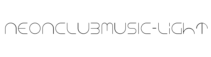 NEONCLUBMUSIC-Light  font caratteri gratis