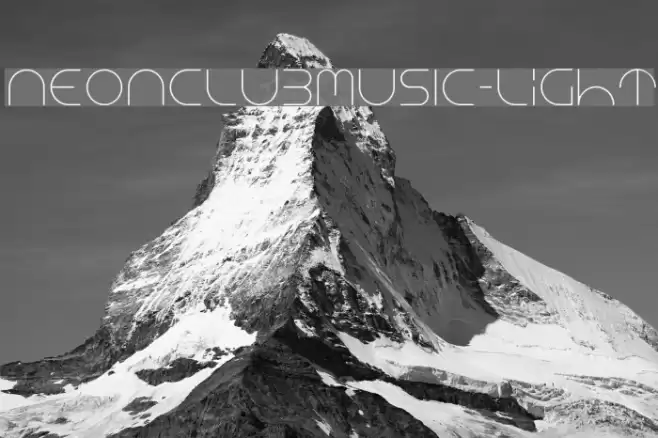 NEONCLUBMUSIC-Light Font examples