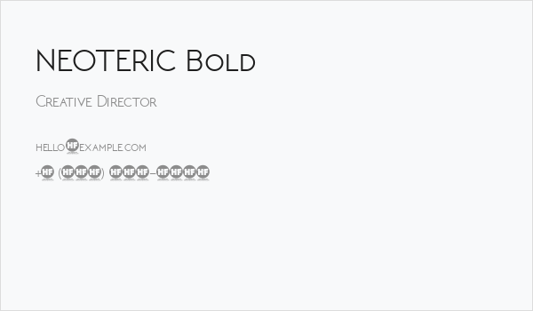 NEOTERIC Bold Business Card