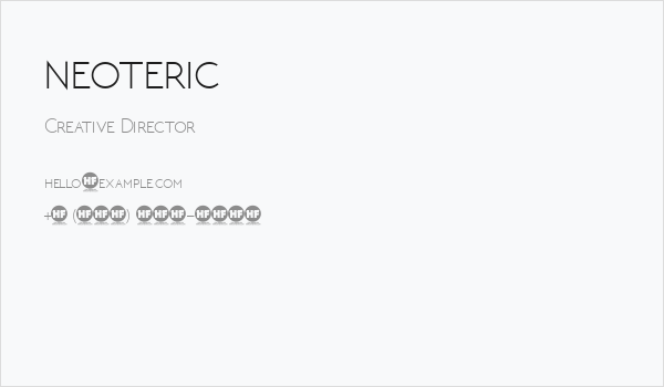 NEOTERIC Business Card